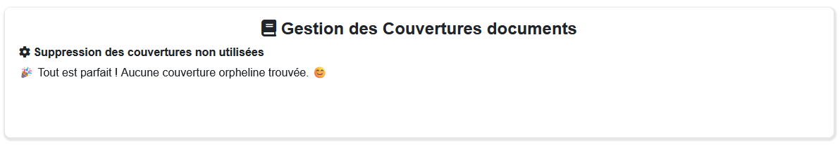 Gestion des couvertures