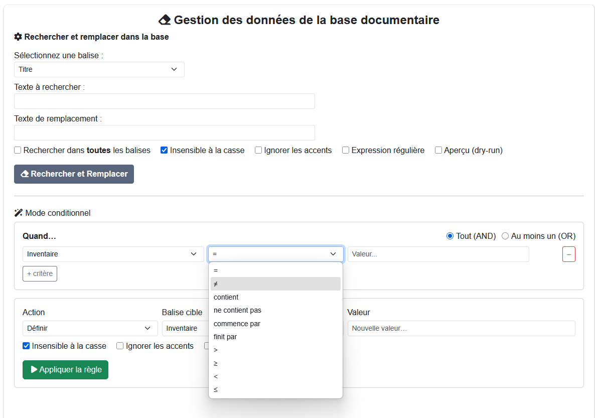 Recherche et remplacement