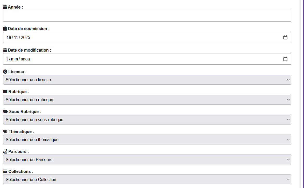 Dates et métadonnées